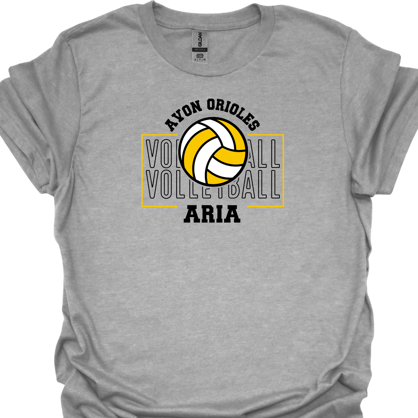 PERSONAIZED AVON ORIOLES VOLLEYBALL TSHIRT