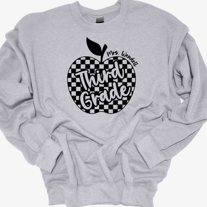 TEACHER CHECKERED APPLE (PERSONALIZED)