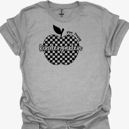 TEACHER CHECKERED APPLE (PERSONALIZED)