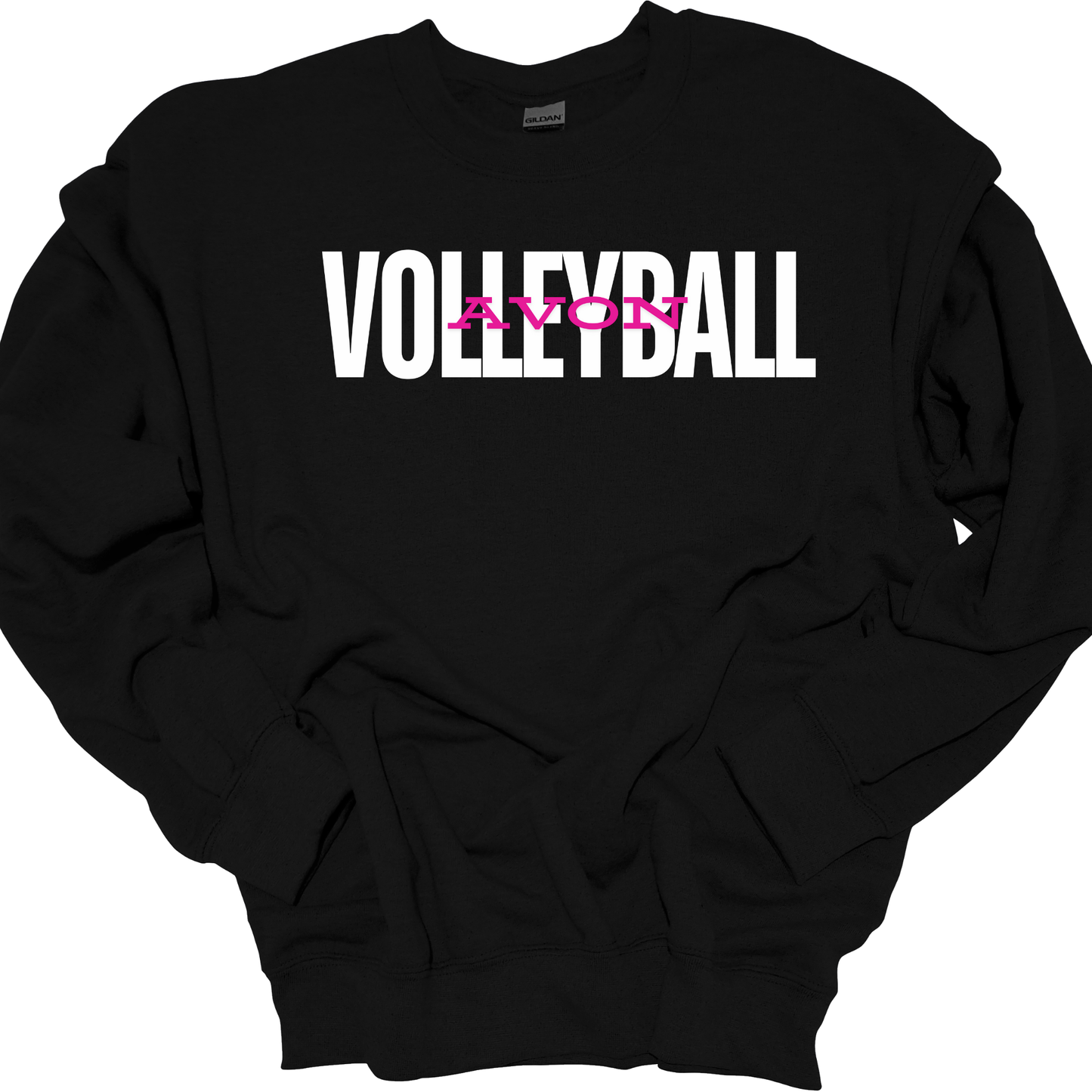 (WHITE) AVON VOLLEYBALL CREWNECK