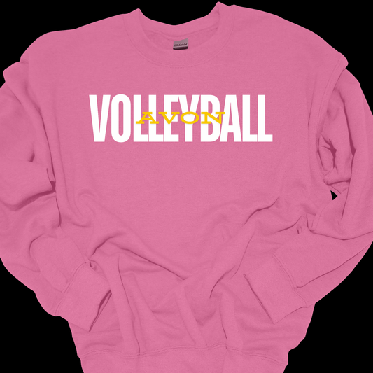 (WHITE) AVON VOLLEYBALL CREWNECK