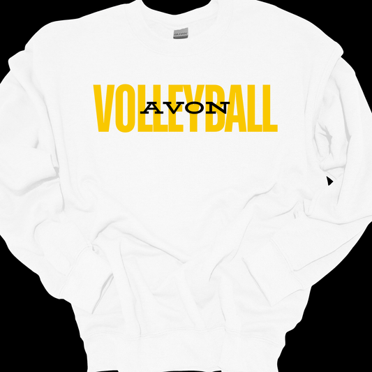 (YELLOW) AVON VOLLEYBALL CREWNECK